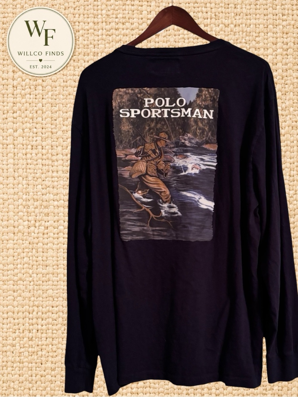 Polo Ralph Lauren Polo Country Sportsman Men XL Long Sleeve Fishing Shirt Navy